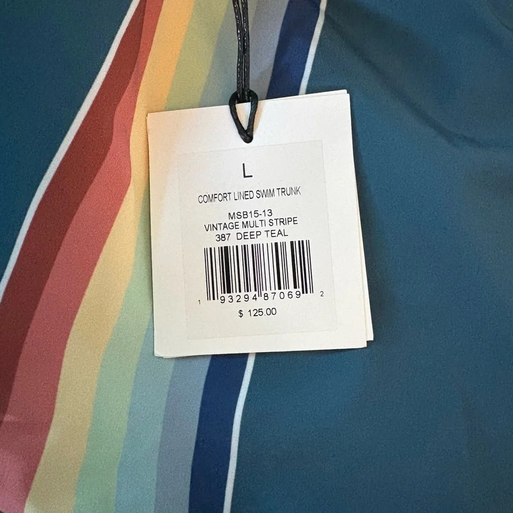 Onia Comfort Lined Swim Trunks 6” - NEW! Size Large